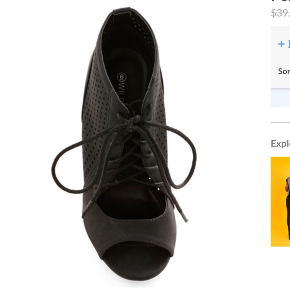 Modcloth "Perforate and See" Heels Size 10 - Picture 2 of 3